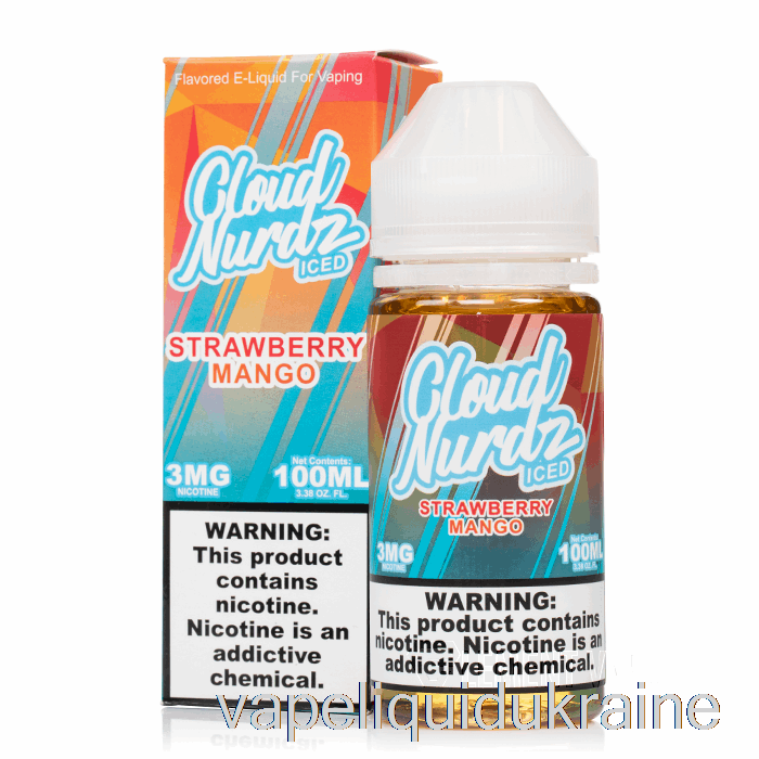 Vape Liquid Ukraine ICE Strawberry Mango - Cloud Nurdz - 100mL 0mg